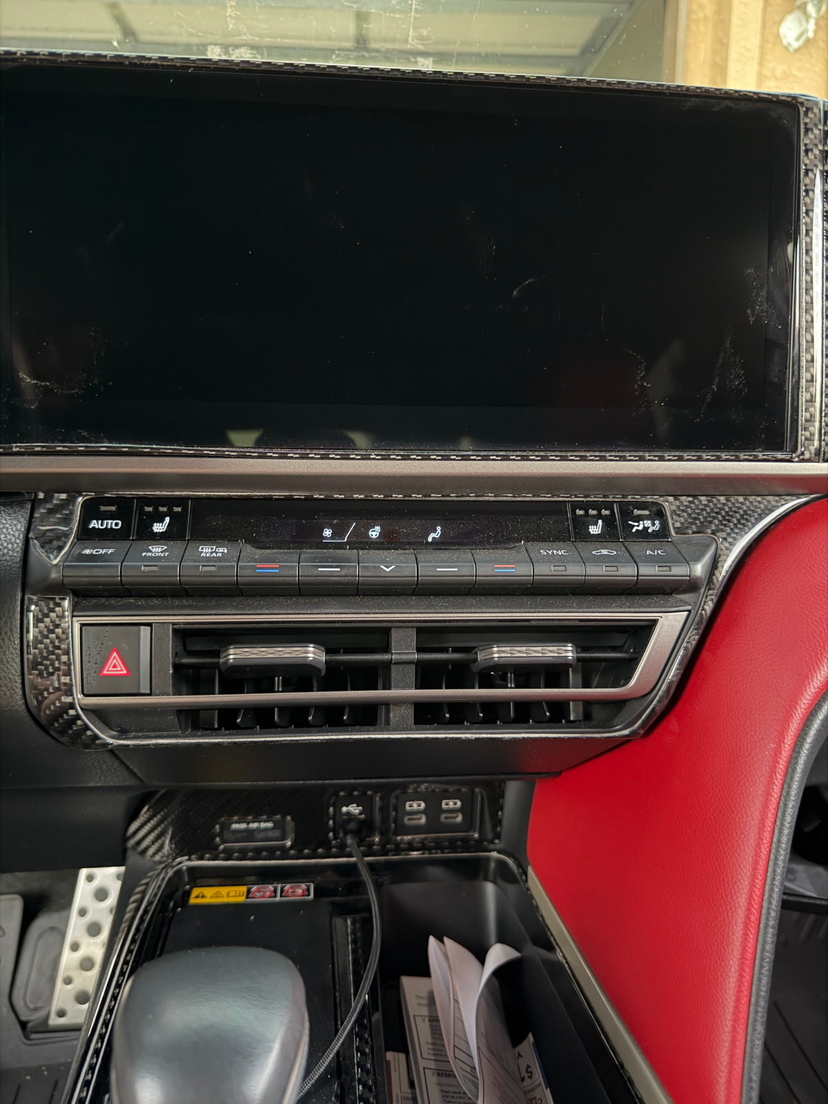 DynaCarbon™️ Carbon Fiber Climate & 12v Trim Toyota Camry 2025-UP
