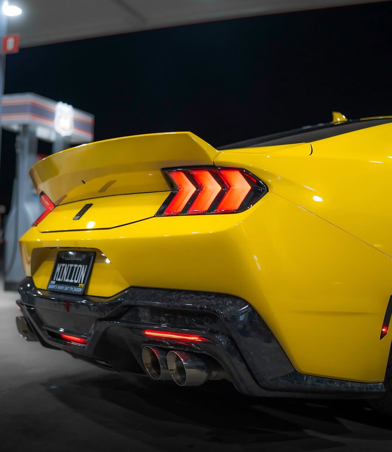 DynaCarbon™️ Carbon Rear Diffuser for Ford Mustang Dark Horse 2024-2026