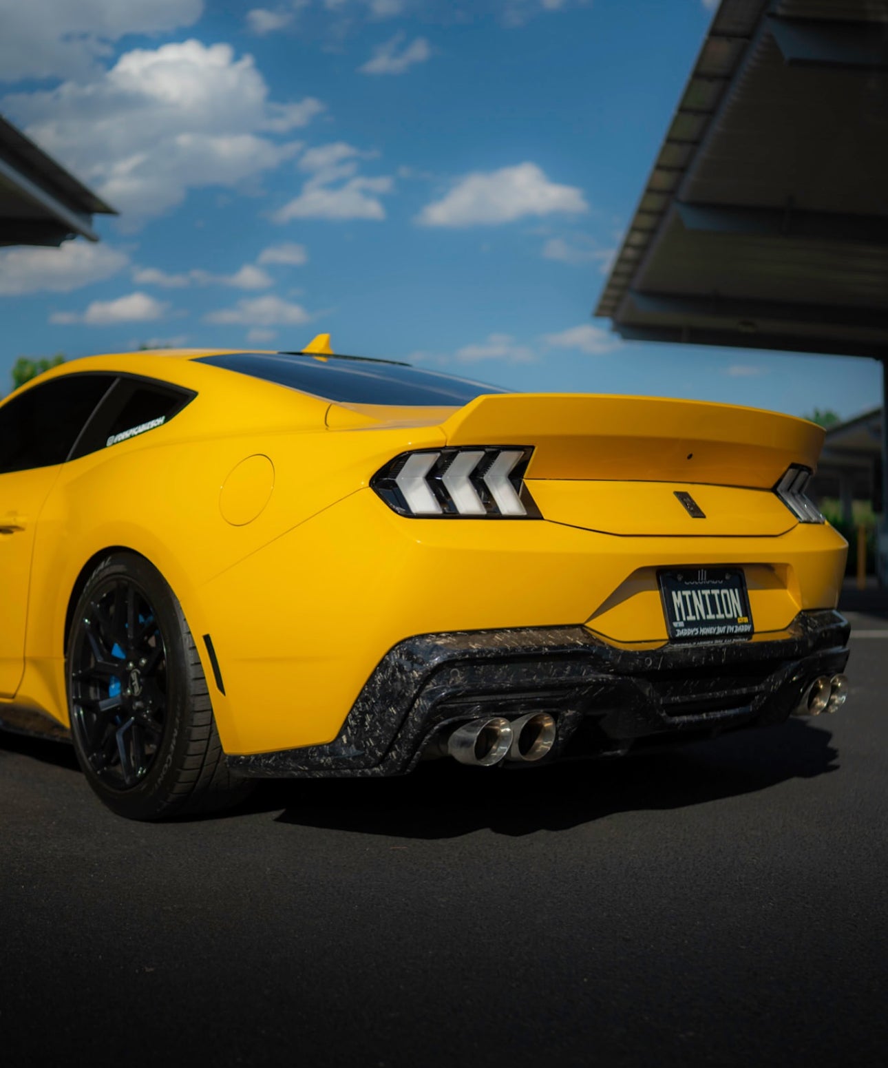 DynaCarbon™️ Carbon Rear Diffuser for Ford Mustang Dark Horse 2024-2026
