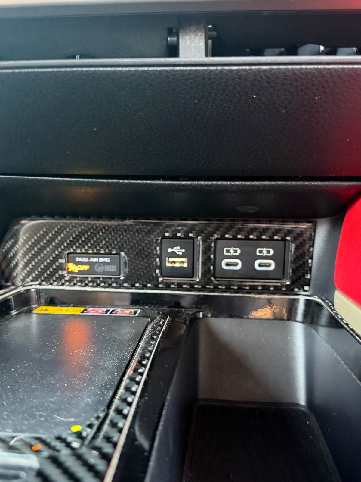 DynaCarbon™️ Carbon Fiber Climate & 12v Trim Toyota Camry 2025-UP