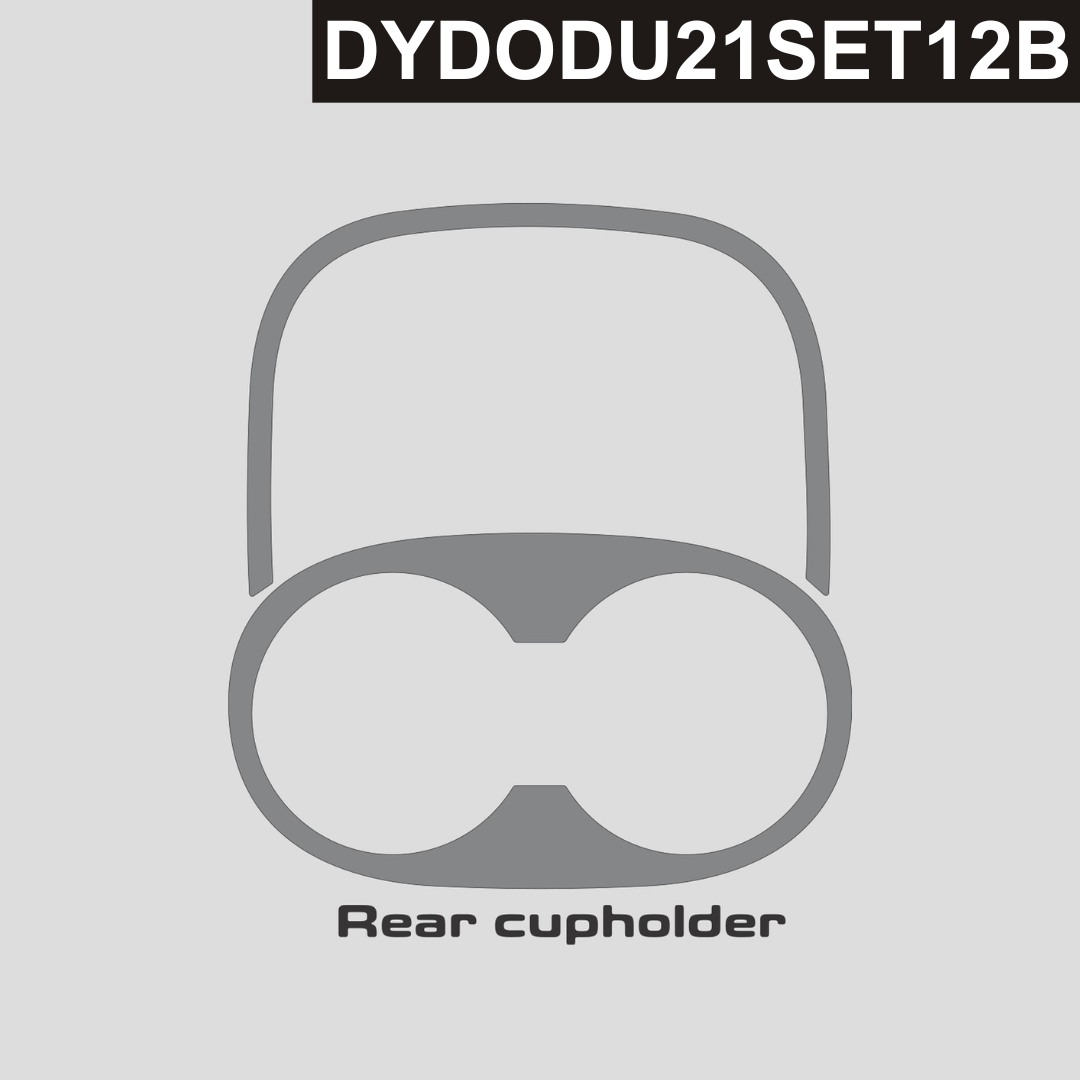 DynaCarbon™️ Carbon Fiber Rear Cupholder Trim Dodge Durango 2021-2026