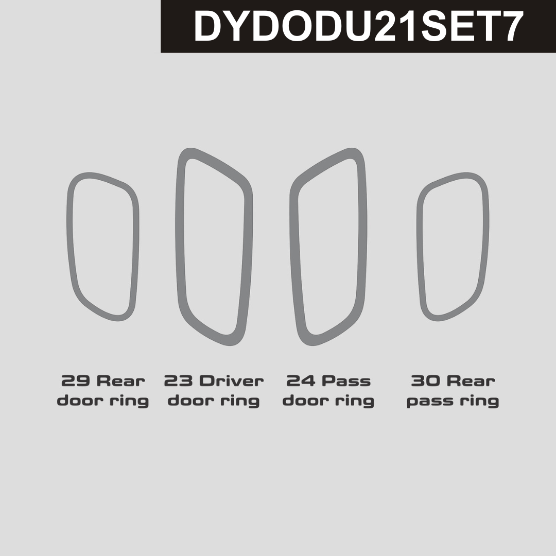 DynaCarbon™️ Carbon Fiber Door Rings Trim Dodge Durango 2021-2026