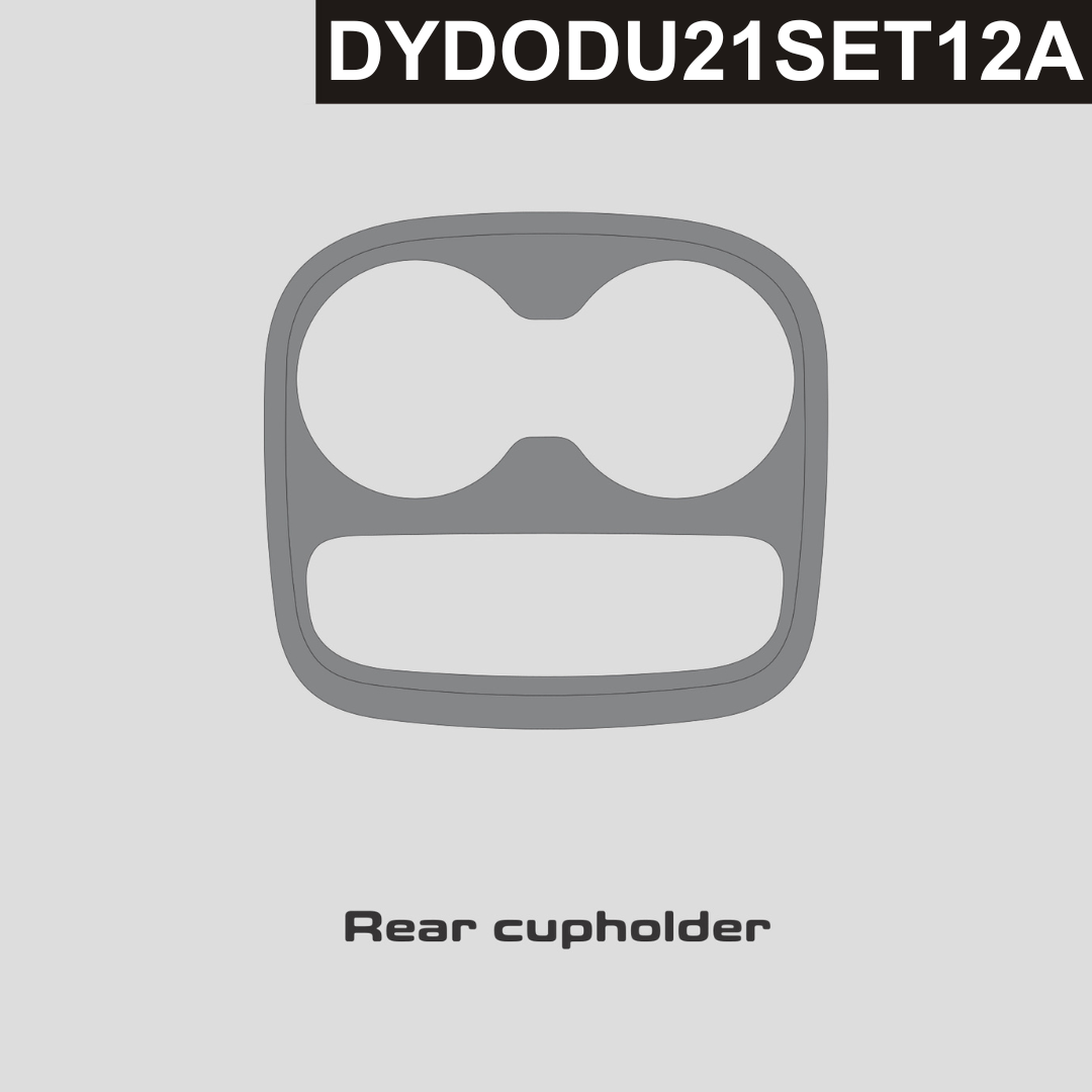 DynaCarbon™️ Carbon Fiber Rear Cupholder Trim Dodge Durango 2021-2026