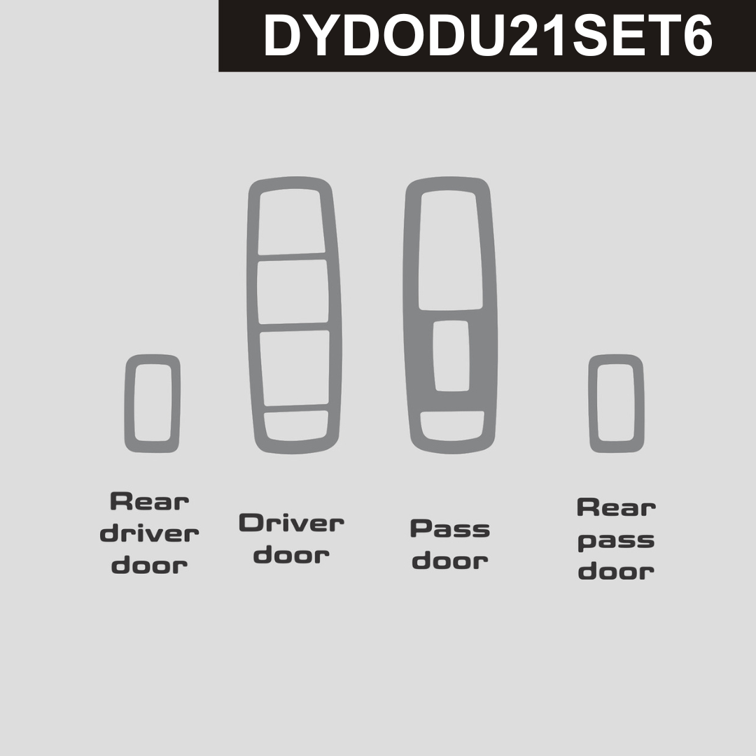 DynaCarbon™️ Carbon Fiber Doors Window Control Trim Dodge Durango 2021-2026