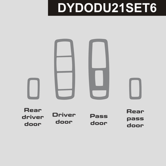 DynaCarbon™️ Carbon Fiber Doors Window Control Trim Dodge Durango 2021-2026