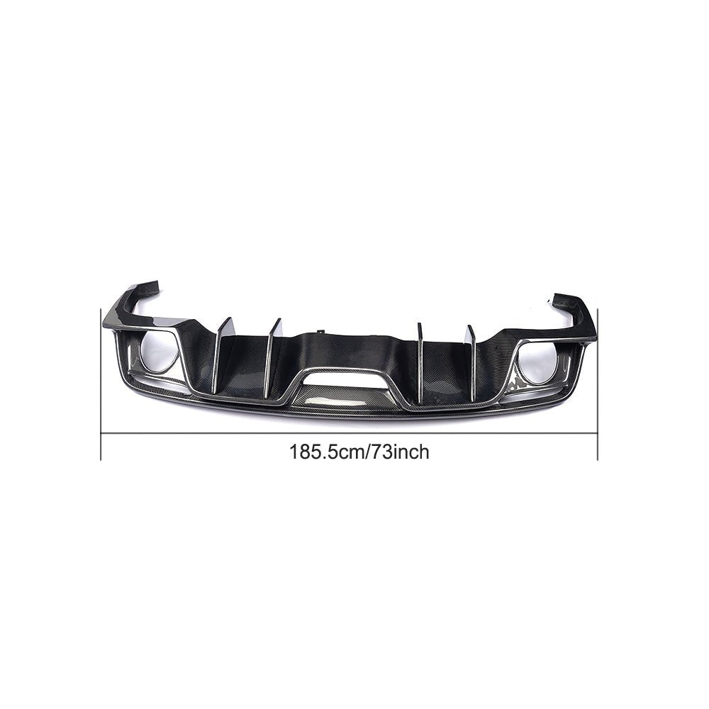 DynaCarbon™️ Carbon Rear Bumper Diffuser for Ford Mustang (Fits Ecoboost and GT Models) 2015-2017