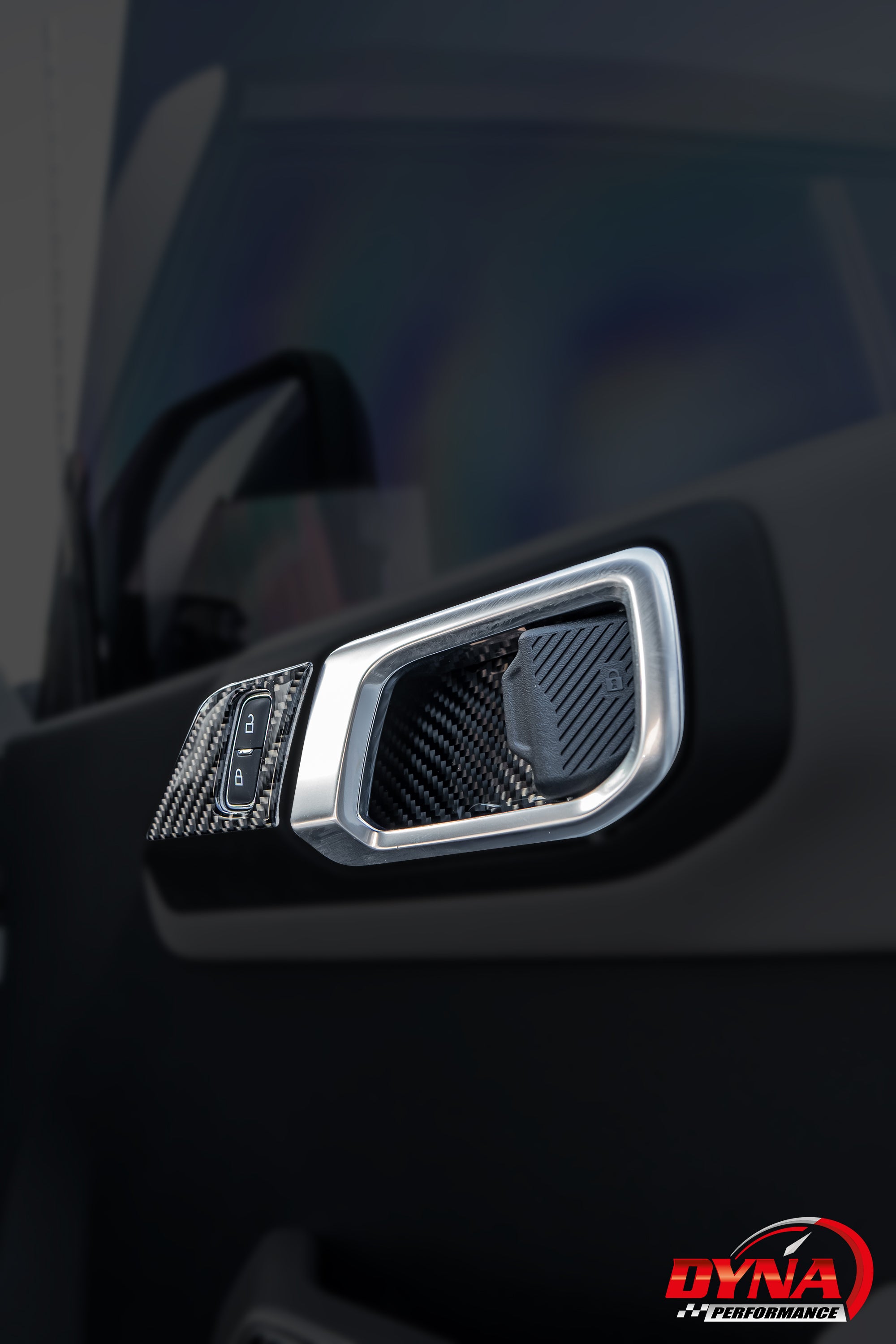 DynaCarbon™️ Carbon Inner Door Handle Trim and Door Lock for Ford Bronco 2021-2024