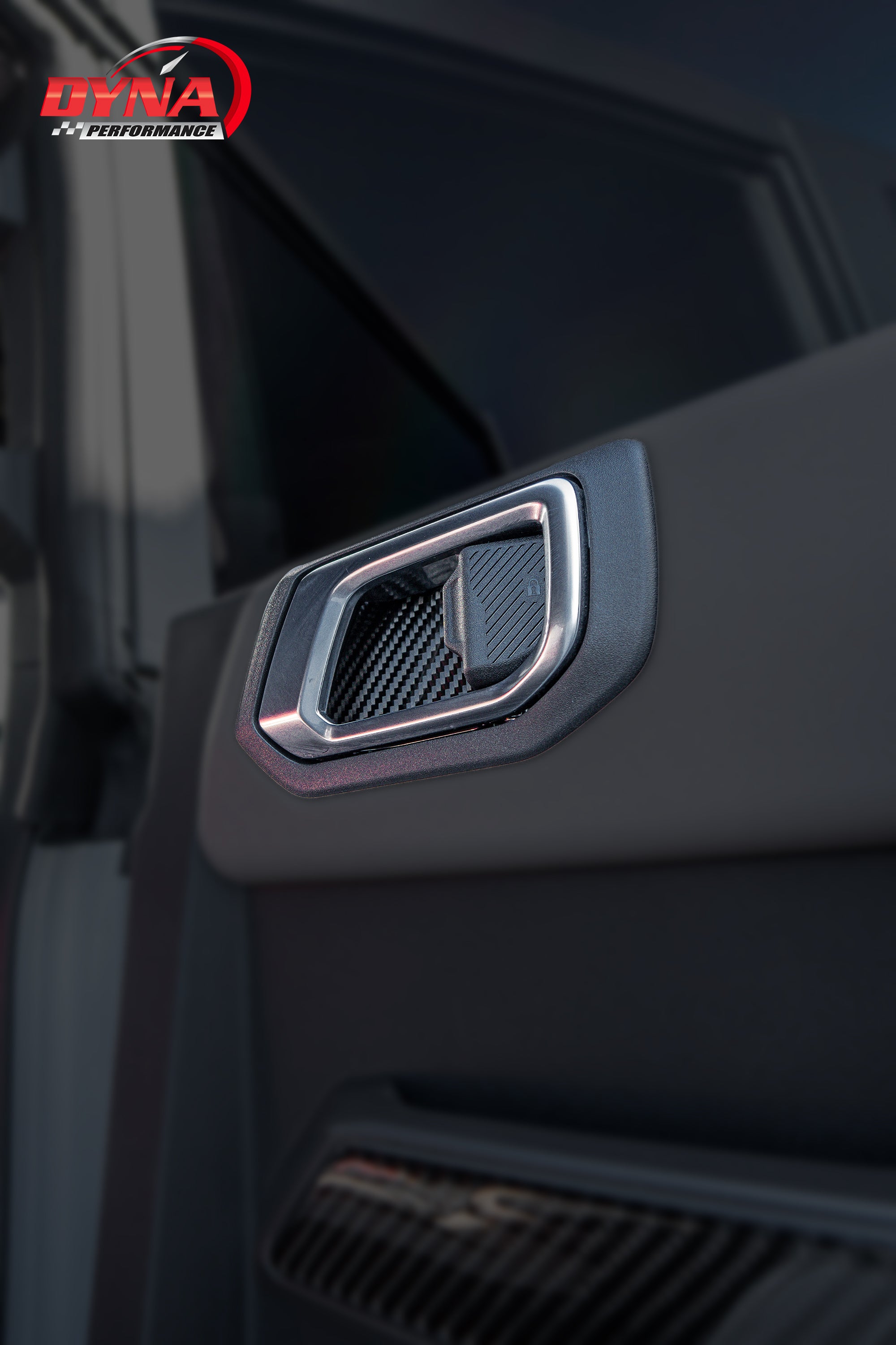 DynaCarbon™️ Carbon Inner Door Handle Trim and Door Lock for Ford Bronco 2021-2024
