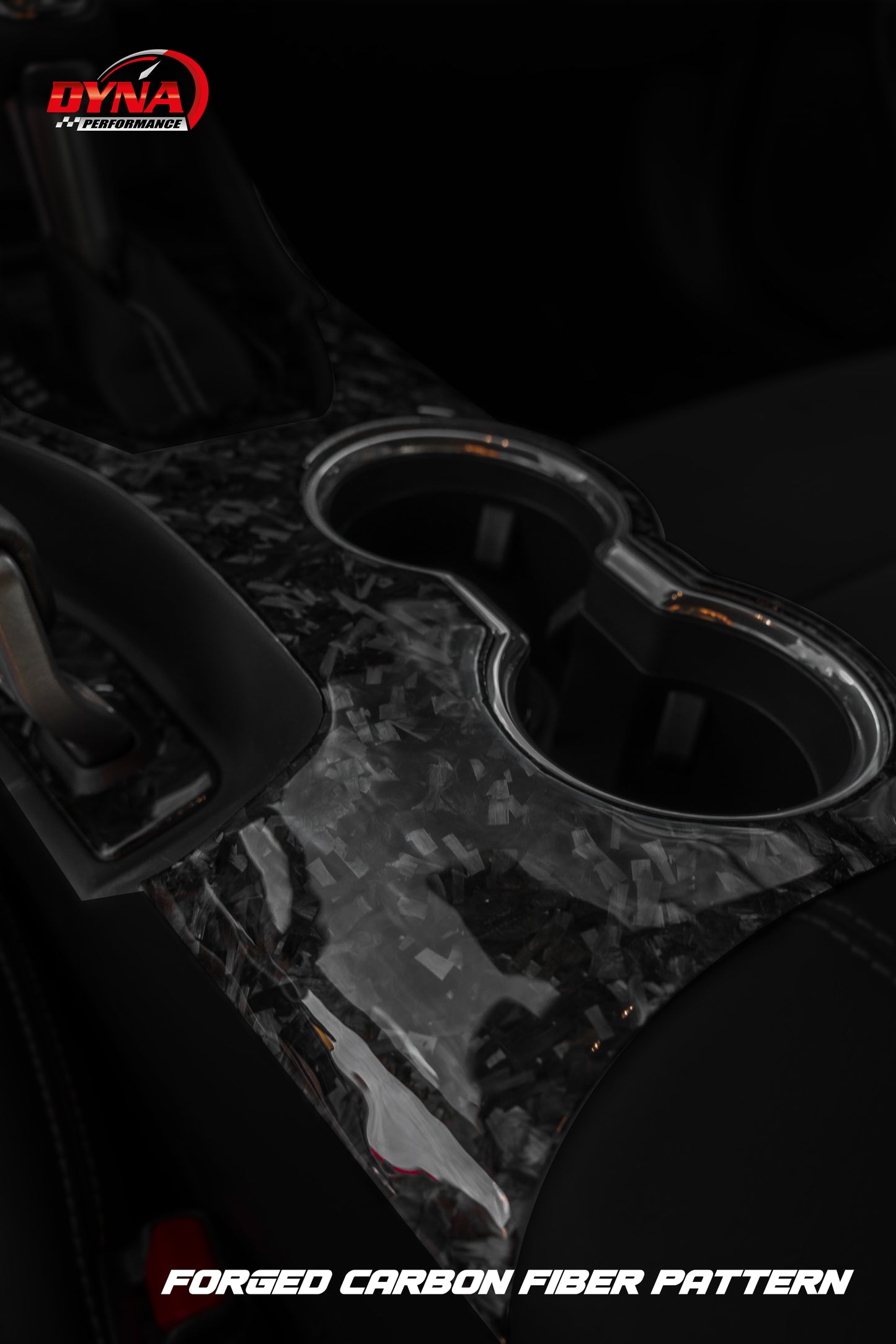 DynaCarbon™ Carbon LHD Full Center Console Shifter trim for Ford Mustang 2024
