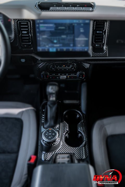 DynaCarbon™️ Carbon Fiber Shifter Console for Ford Bronco 2021-2024