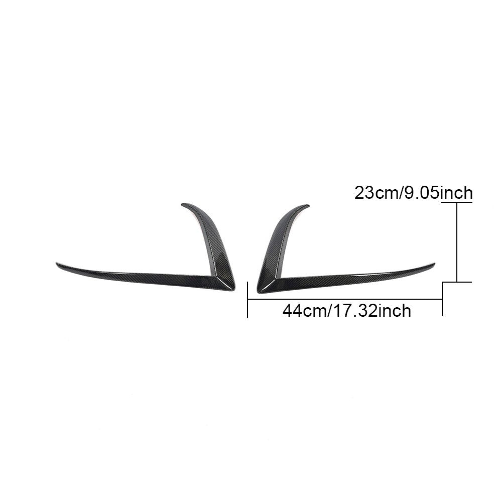 DynaCarbon™️ Carbon Front Bumper Fins for Tesla Model S 2021-2022