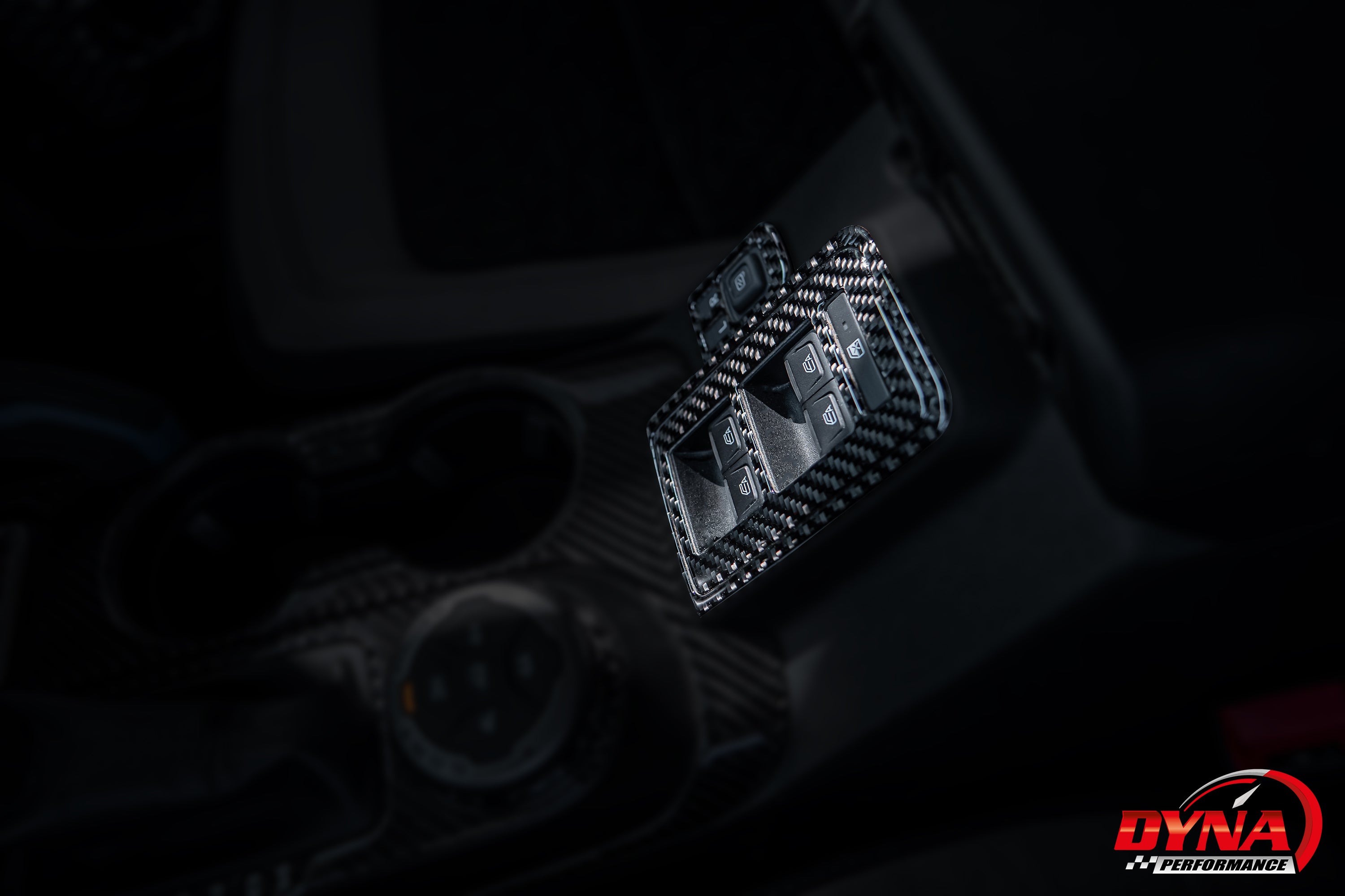 DynaCarbon™️ Carbon Window, Mirror Switches and Armrest Hatch for Ford Bronco 2021-2024