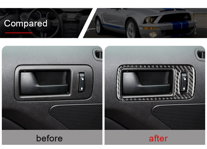 DynaCarbon™️ 2 PCS Door Handle Trim For Ford Mustang 2005-2009