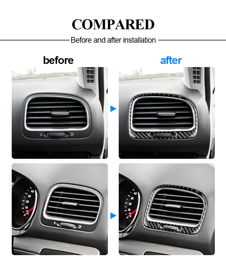 DynaCarbon™ 2PCS Air Outlet Trim for Volkswagen Golf MK6 2008-2013