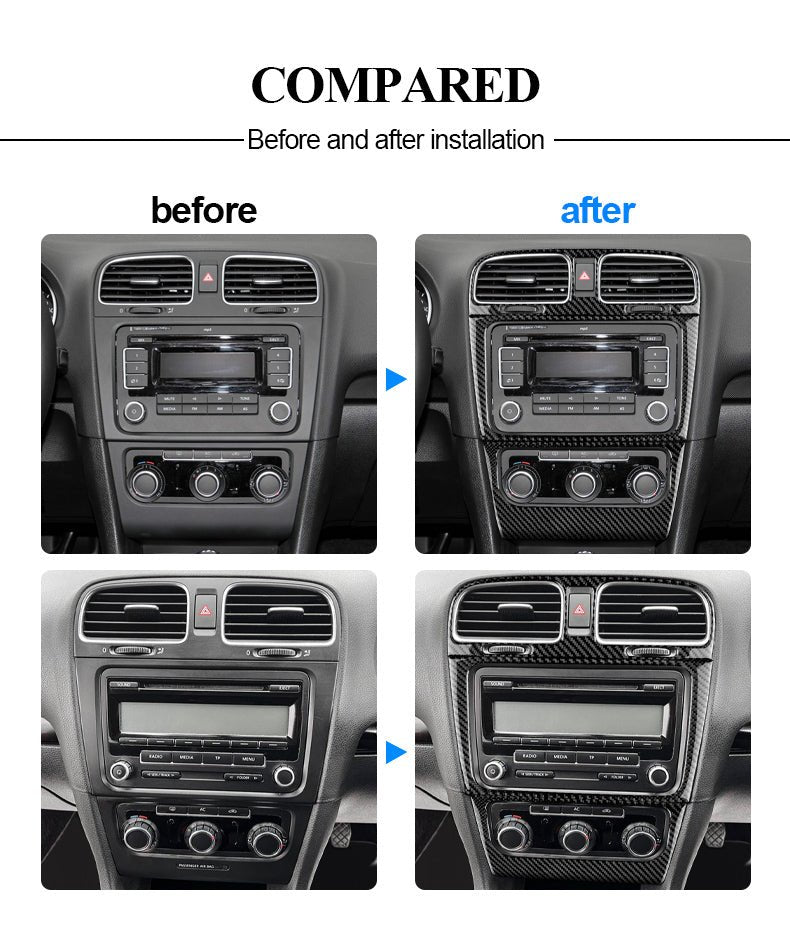 DynaCarbon™ Central Control Panel Trim for Volkswagen Golf MK6 2008-2013