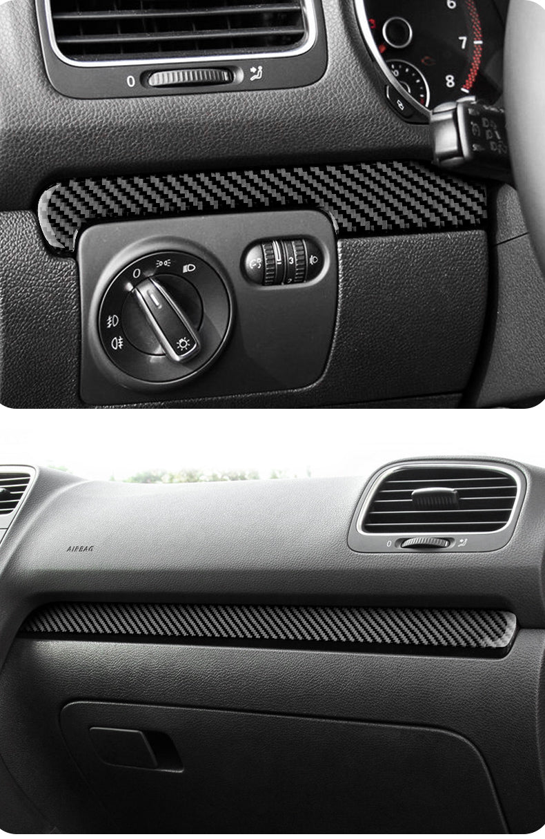 DynaCarbon™ 2PCS Dashboard Trim for Volkswagen Golf MK6 2008-2013