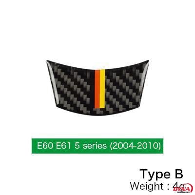 DynaCarbon™️ Carbon Fiber Steering Wheel Trim Overlay for BMW E60 E61 5 Series 2004-2010