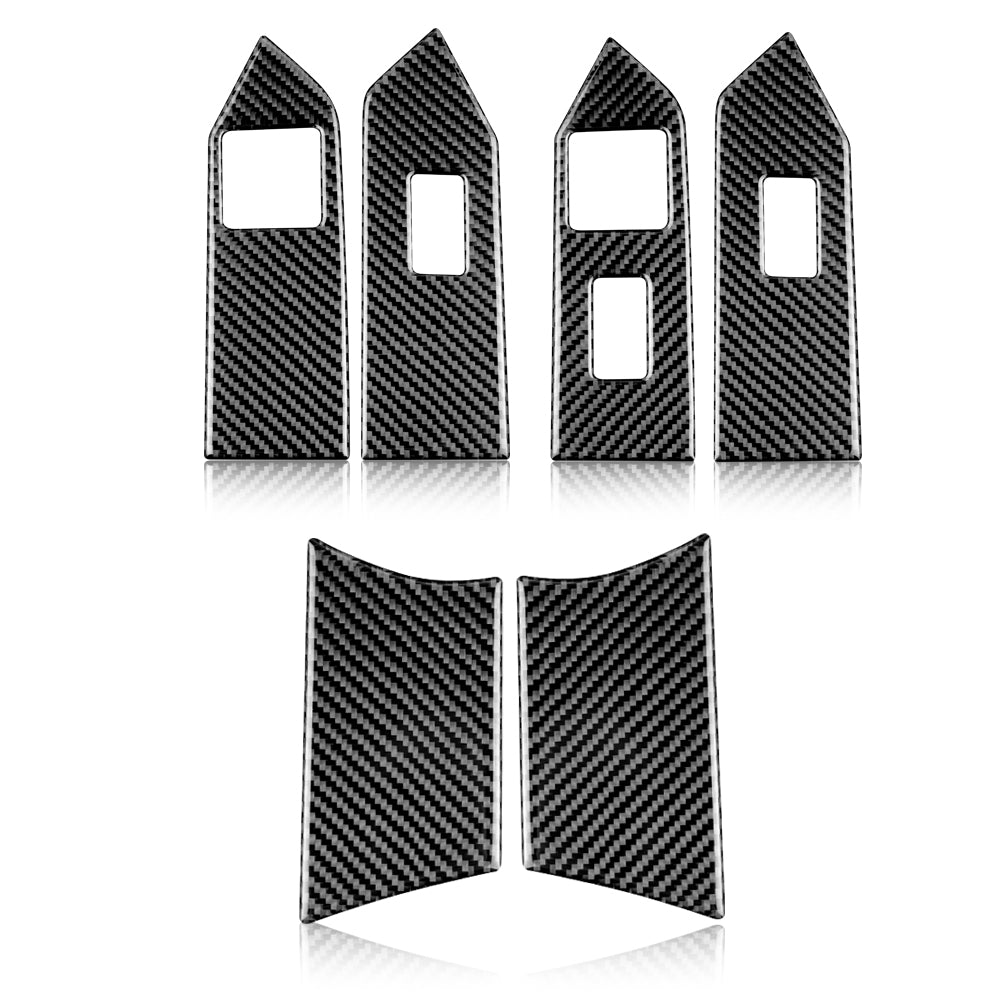 DynaCarbon™ 4 PCS Window Control Trim Kit For Ford Mustang 2010-2014
