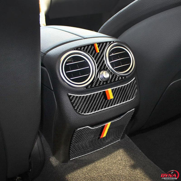 DynaCarbon™️ Carbon Fiber Rear Air Conditioning Outlet Trim Overlay for Mercedes Benz W205 C Class C180 C200 C300 GLC