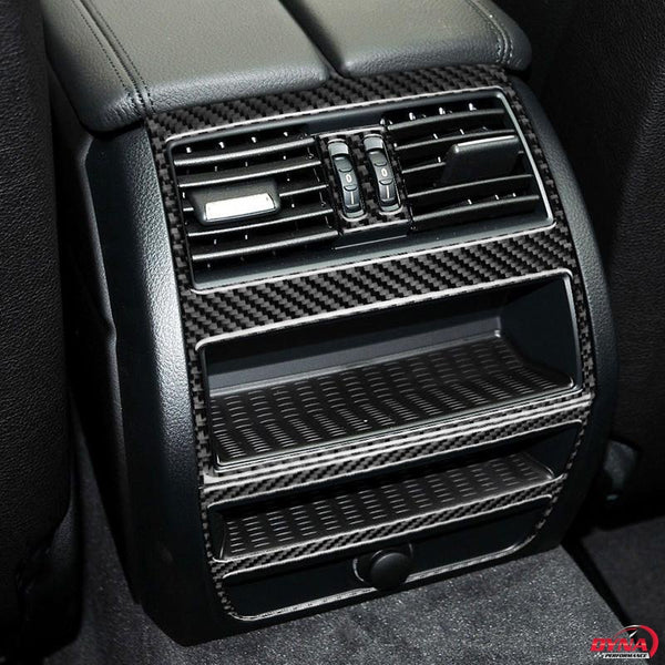 DynaCarbon™️ Carbon Fiber Rear Air Conditioning Outlet Frame Trim Overlay for BMW F10 5 Series