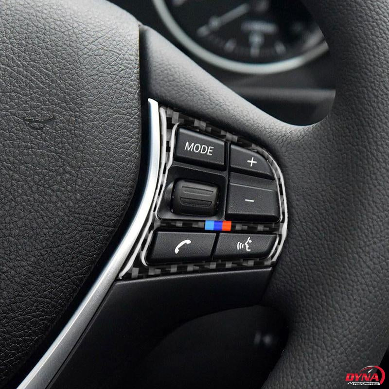 DynaCarbon™️ Carbon Fiber Steering Wheel Trim Overlay for BMW F20 F21 –  Dyna Performance