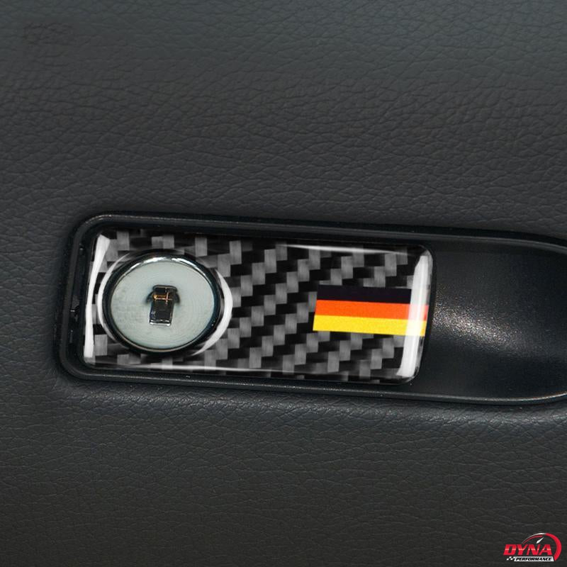 DynaCarbon™️ Carbon Fiber Interior Glove Box Trim Overlay for Mercedes Benz C Class W205 W212 GLC GLK