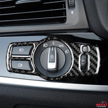 DynaCarbon™️ Carbon Fiber LHD Headlight Switch Trim Overlay for BMW F10 F07 F01 F25 F26