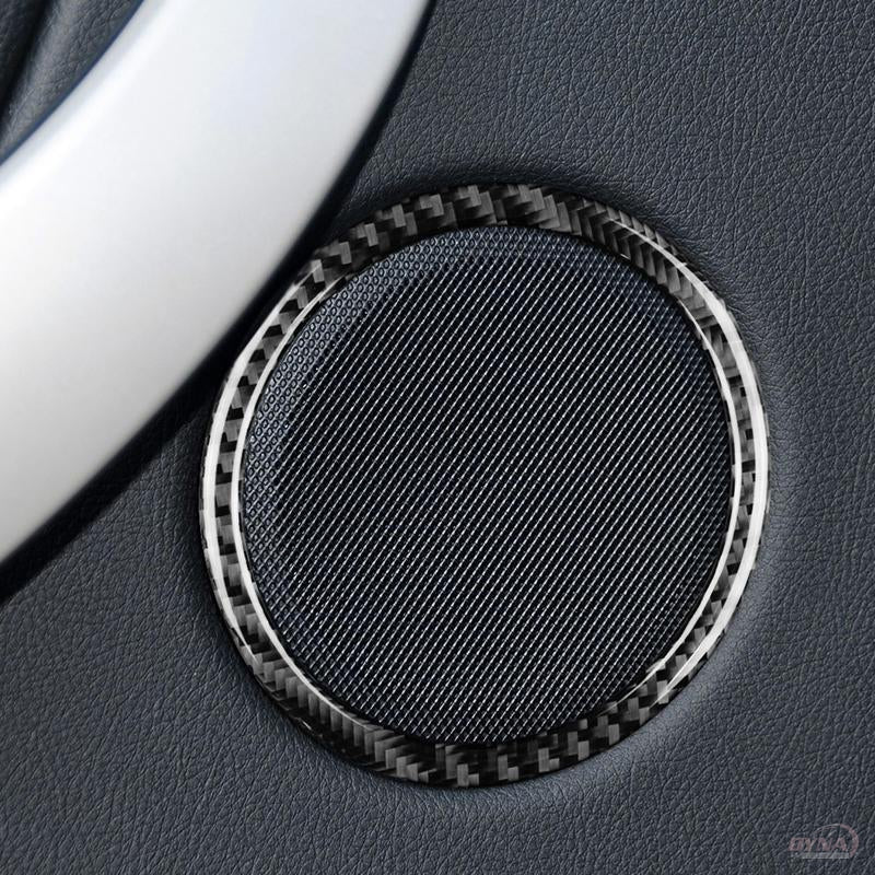 DynaCarbon™️ 4PCS Carbon Fiber Door Speakers Cover Trim Overlay for BMW F30 F32 3 Series 4 Series F34 3GT