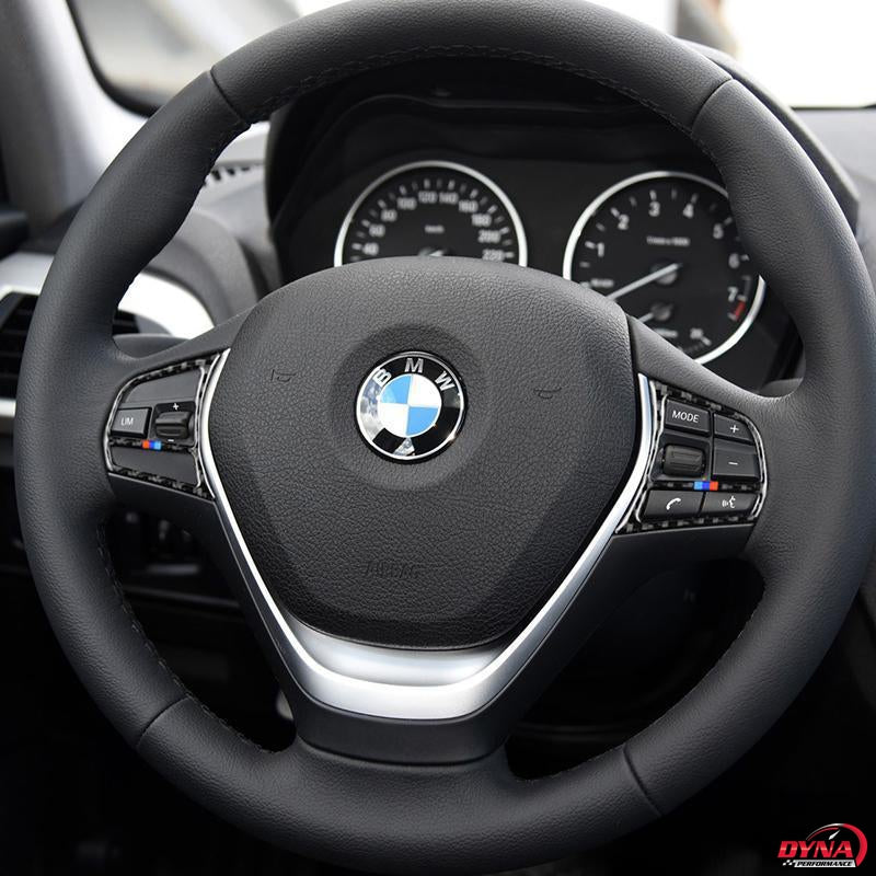 DynaCarbon™️ Carbon Fiber Steering Wheel Trim Overlay for BMW F20 F21 F30 F34 F32