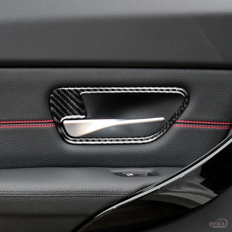 DynaCarbon™️ Full Set Carbon Fiber Full Set Door Handle Cover Trim Overlay for BMW F30 F32 F80 3 Series F34 3GT 4 Series