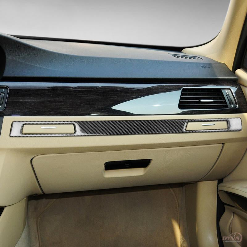 DynaCarbon™️ Carbon Fiber Cup Holder Panel Trim Overlay for BMW E90 E92 E93 3 Series