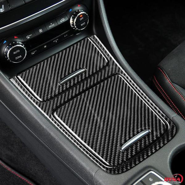 DynaCarbon™️ Carbon Fiber Center Console Panel Trim Overlay for Mercedes Benz A Class CLA GLA 2013-2018