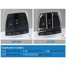 DynaCarbon™️ 2 PCS Full Set Carbon Fiber Dome Reading Light Frame Trim Overlay for BMW F20 F30 F34 F32 X1 F48 X5 F15 X6 F16