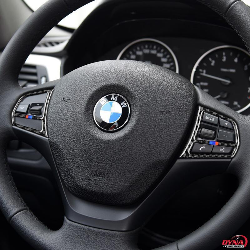 DynaCarbon™️ Carbon Fiber Steering Wheel Trim Overlay for BMW F20 F21 F30 F34 F32