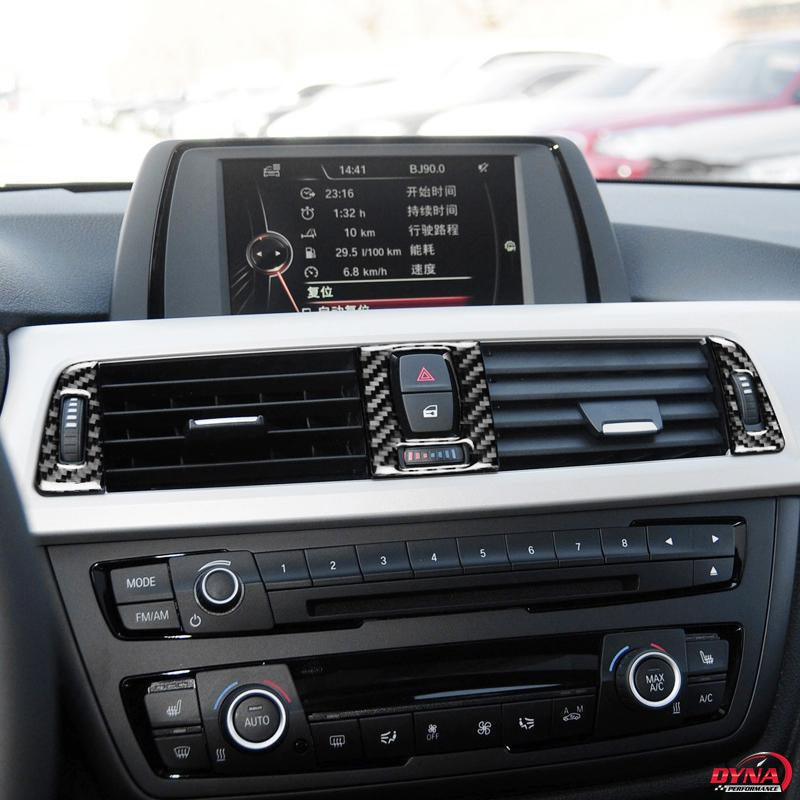 DynaCarbon™️ Carbon Fiber Mid Air Outlet Trim Overlay Set for BMW F22 F30 F32 F34
