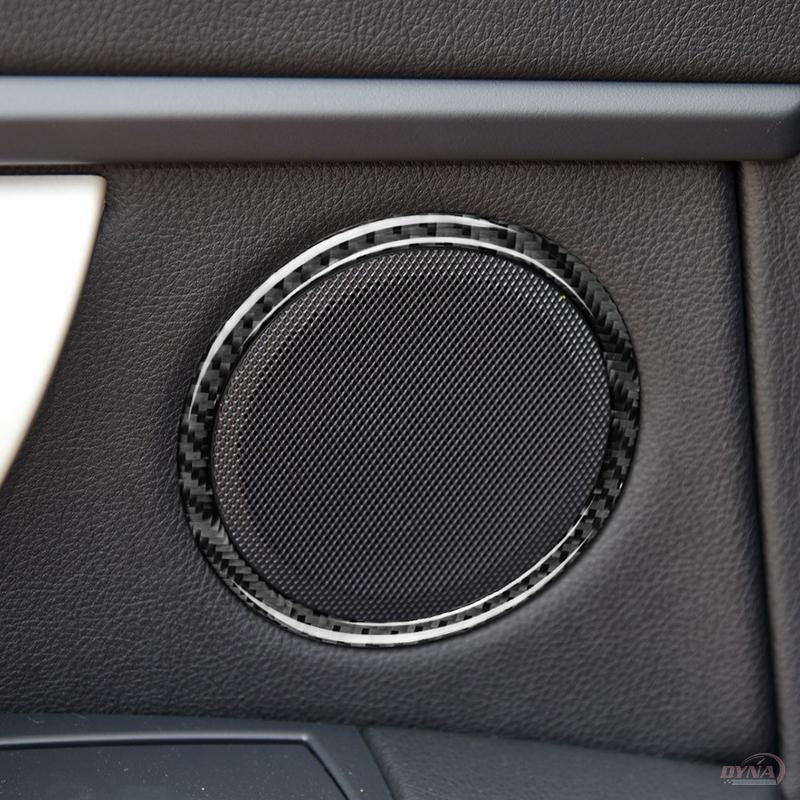 DynaCarbon™️ 4PCS Carbon Fiber Door Speakers Cover Trim Overlay for BMW F30 F32 3 Series 4 Series F34 3GT