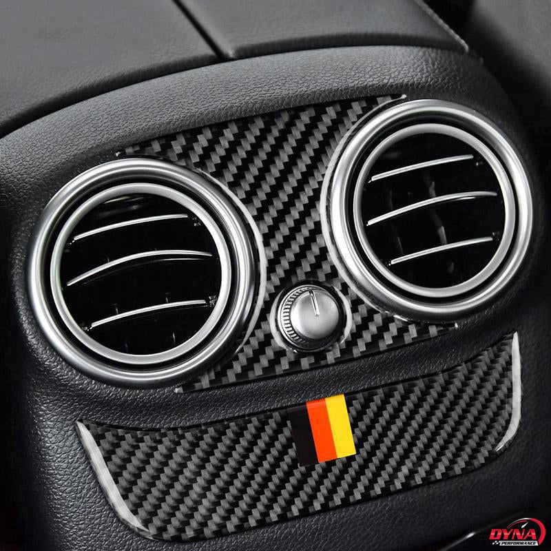 DynaCarbon™️ Carbon Fiber Rear Air Conditioning Outlet Trim Overlay for Mercedes Benz W205 C Class C180 C200 C300 GLC