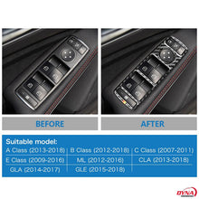 DynaCarbon™️ Carbon Fiber Full Set Window Control Trim for Mercedes Benz A B C E Class GLE GLA ML GL CLS