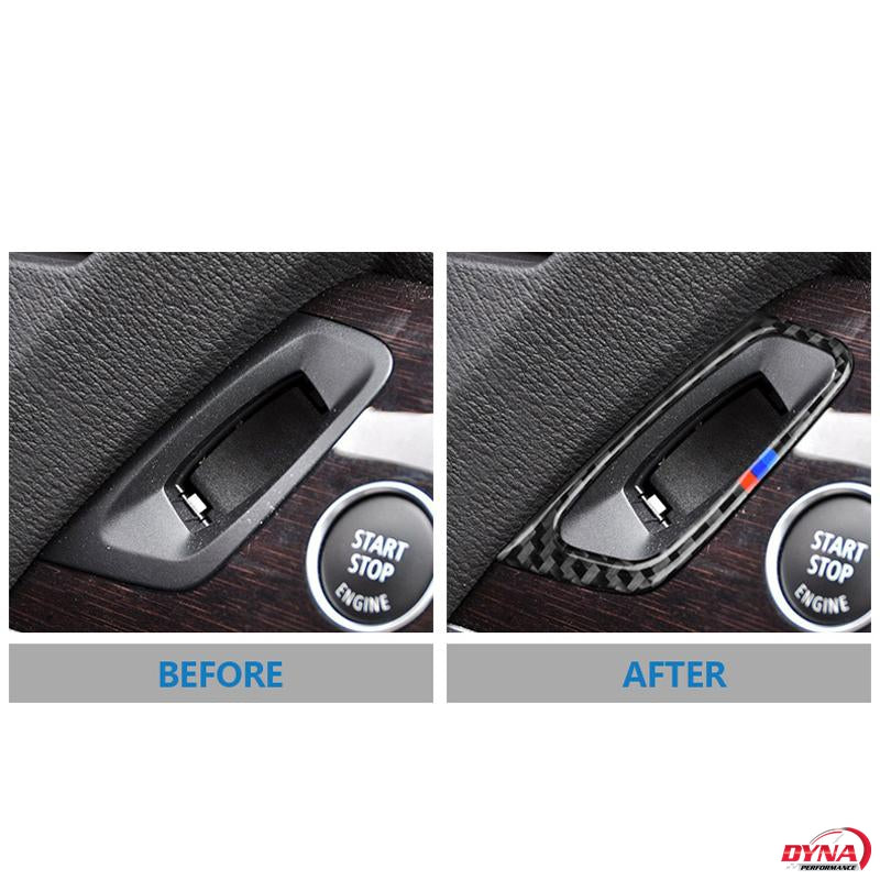 DynaCarbon™️ Carbon Fiber LHD Ignition Trim Overlay for BMW E70 X5 E71 X6 2008-2013