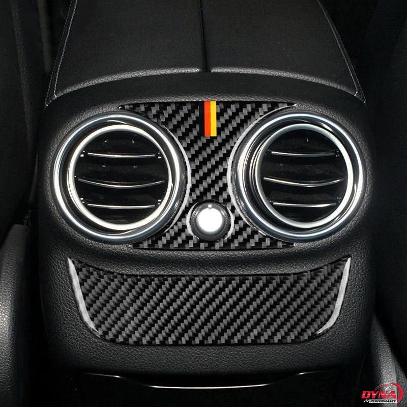 DynaCarbon™️ Carbon Fiber Rear Air Conditioning Outlet Trim Overlay for Mercedes Benz W205 C Class C180 C200 C300 GLC