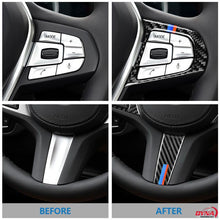 DynaCarbon™️ Carbon Fiber Steering Wheel Trim Overlay for BMW 5 Series G30 X3 G01