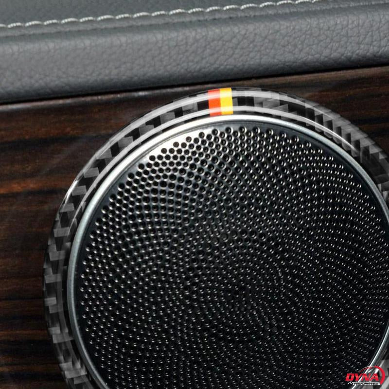 DynaCarbon™️ Carbon Fiber Speaker Trim Overlay for Mercedes Benz W205 C Class C180 C200 C300 GLC