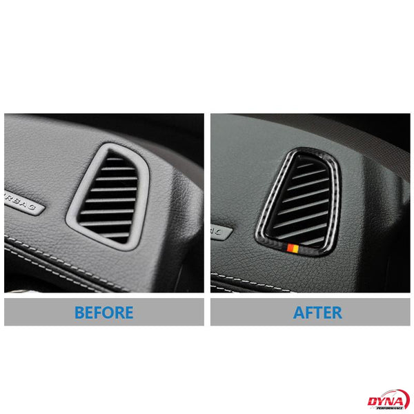 DynaCarbon™️ Carbon Fiber Air Conditioning Outlet Trim Overlay for Mercedes Benz C Class W205 C180 C200 C300 GLC