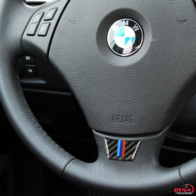 DynaCarbon™️ Carbon Fiber Steering Wheel Trim Overlay for BMW E90 E92 3 Series