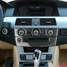 DynaCarbon™️ Carbon Fiber Air Conditioning Center Console Trim Overlay for BMW E60 5 Series 2008-2010
