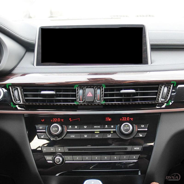DynaCarbon™️ Carbon Fiber Center Console Air Conditioning Outlet Trim Overlay for BMW F15 F16 X5 X6