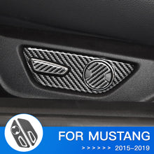 DynaCarbon™ Carbon Fiber Seat Function Control Trim Overlay for Ford Mustang 2015-2023