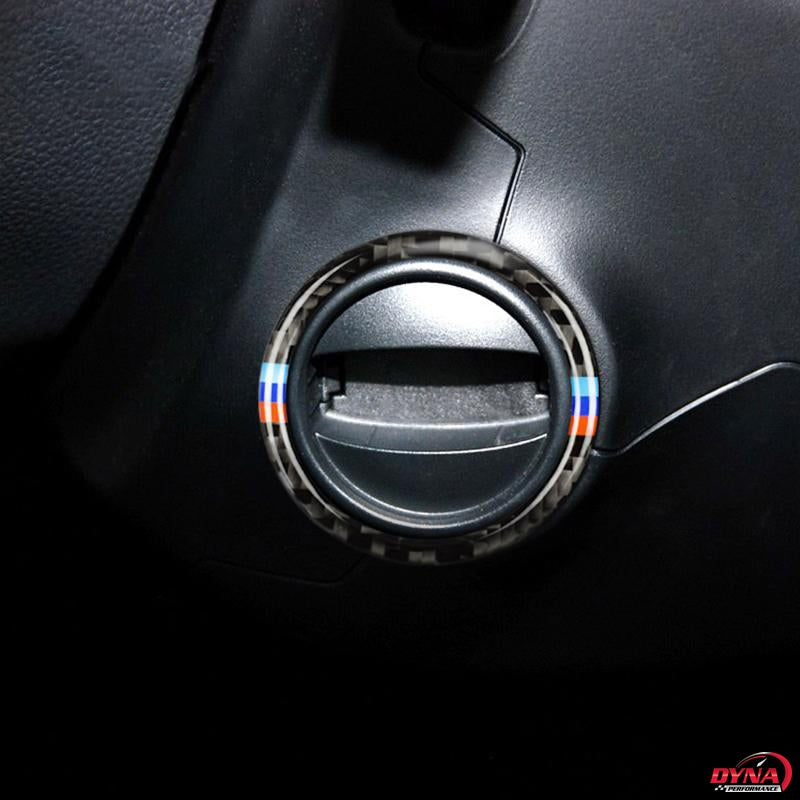 DynaCarbon™️ Carbon Fiber Car Ignition Ring Trim Overlay for BMW E60 2008-2010 5 Series