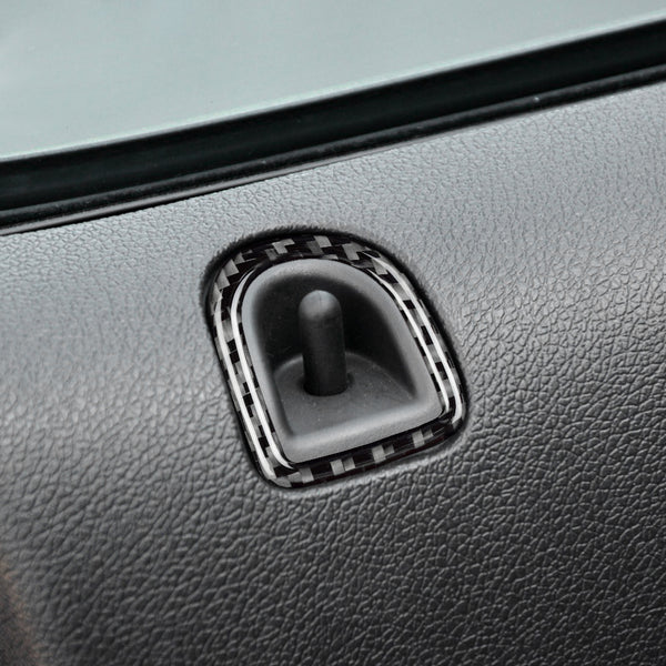 DynaCarbon™️ Carbon Fiber 2 PCS Door Lock Trim For Ford Mustang 2005-2009