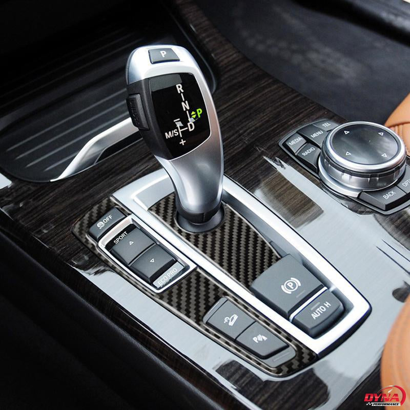 DynaCarbon™️ Carbon Fiber Gearshift Panel Trim For BMW 5 Series GT F07 F10 X3 X4 F25 F26